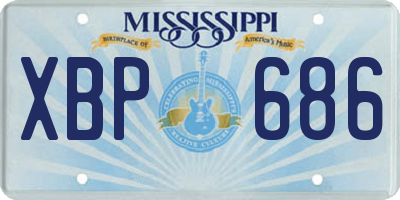 MS license plate XBP686