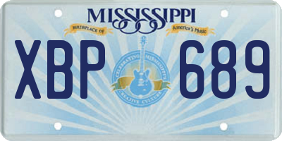 MS license plate XBP689