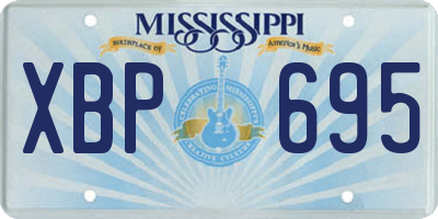 MS license plate XBP695