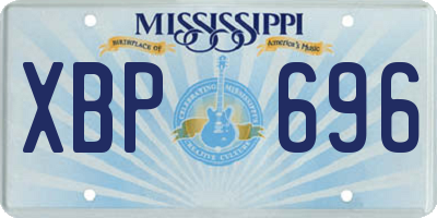MS license plate XBP696