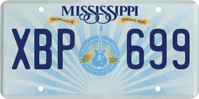 MS license plate XBP699