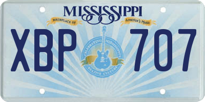 MS license plate XBP707