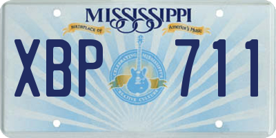 MS license plate XBP711