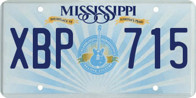 MS license plate XBP715