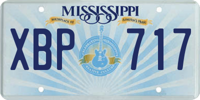 MS license plate XBP717