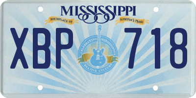 MS license plate XBP718