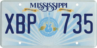 MS license plate XBP735