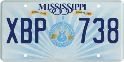 MS license plate XBP738