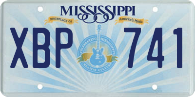 MS license plate XBP741