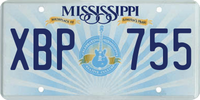 MS license plate XBP755