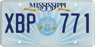 MS license plate XBP771
