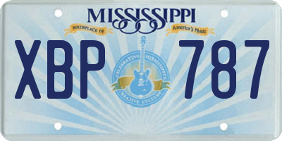 MS license plate XBP787