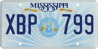 MS license plate XBP799