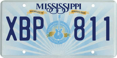 MS license plate XBP811