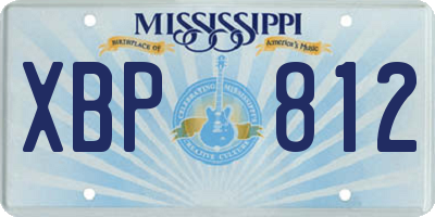 MS license plate XBP812