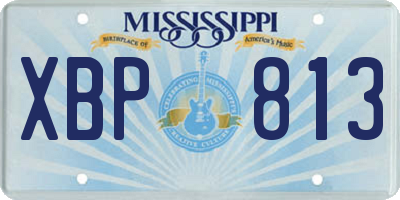 MS license plate XBP813