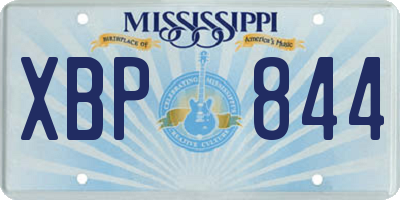MS license plate XBP844