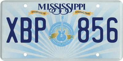 MS license plate XBP856
