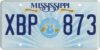 MS license plate XBP873
