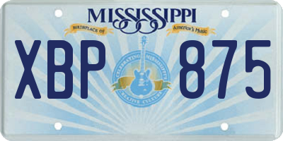 MS license plate XBP875