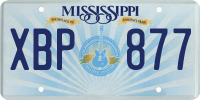 MS license plate XBP877