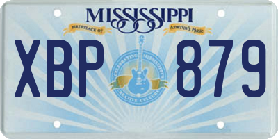 MS license plate XBP879