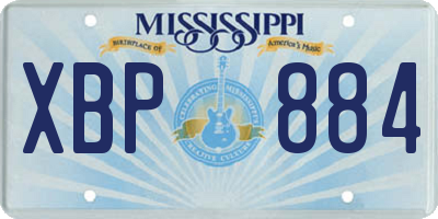 MS license plate XBP884