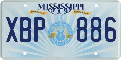 MS license plate XBP886