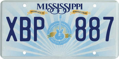 MS license plate XBP887
