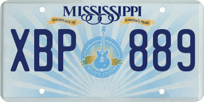 MS license plate XBP889