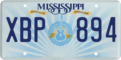 MS license plate XBP894