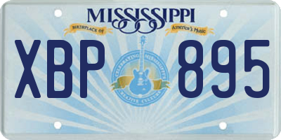 MS license plate XBP895