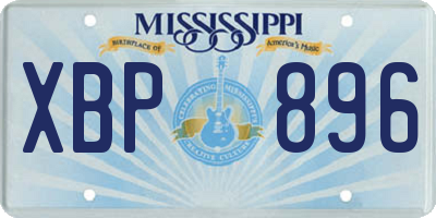 MS license plate XBP896