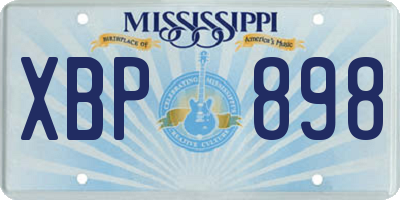 MS license plate XBP898