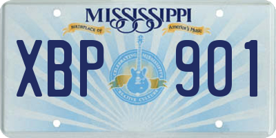 MS license plate XBP901