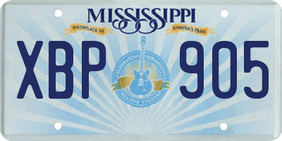 MS license plate XBP905