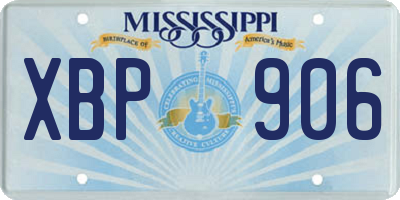 MS license plate XBP906
