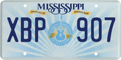 MS license plate XBP907