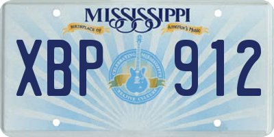 MS license plate XBP912
