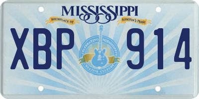 MS license plate XBP914