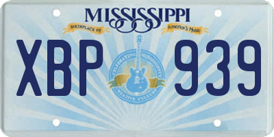 MS license plate XBP939