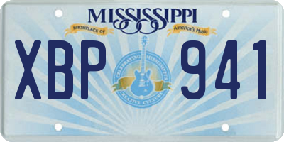 MS license plate XBP941