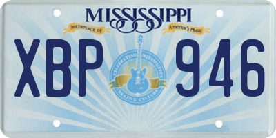 MS license plate XBP946