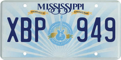 MS license plate XBP949