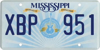 MS license plate XBP951