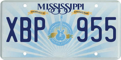 MS license plate XBP955