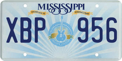 MS license plate XBP956