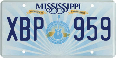 MS license plate XBP959