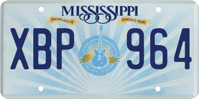 MS license plate XBP964