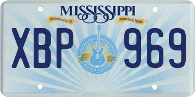 MS license plate XBP969